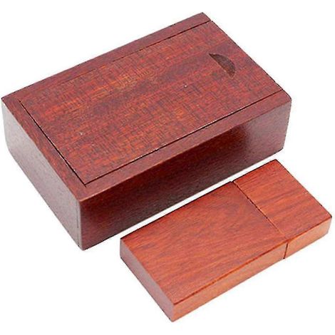 25-26 Mini-USB-Sticks (4-32 GB) aus Holz, verziert mit einem geschnitzten Holzgehäuse, Geschenkbox (1/4)