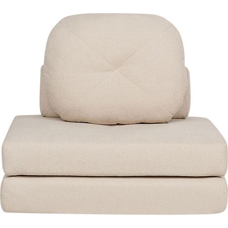 1-Sitzer Schlafsofa OLDEN Stoff Hellbeige