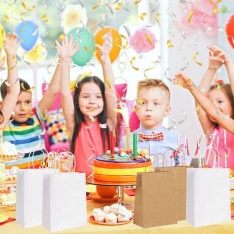 Sac Kraft - Sac Cadeau en Papier Brun Épais - Pour Fêtes, Mariages, Anniversaires, Fête des Mères, Noël - 42 Pièces (1/5)