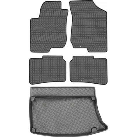 Hyundai i30 I Schrägheck (2007–2012) – SET: Gummifußmatten + Kofferraummatte