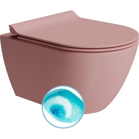 WC suspendu PURA, Swirlflush, 36x50cm, blush double mat (1/3)