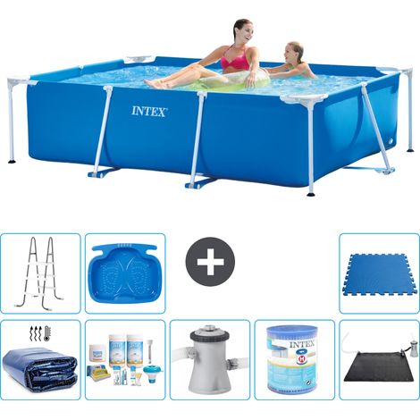 Intex Piscine Tubulaire Rectangulaire - 220x150x60 cm - 9-pièces S40033 (1/5)