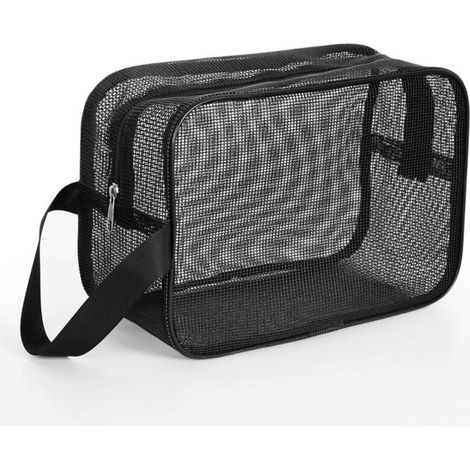 Trousse de toilette en filet, sac de douche pour la salle de sport, séchage rapide, trousse de toilette et de maquillage portable (1/5)