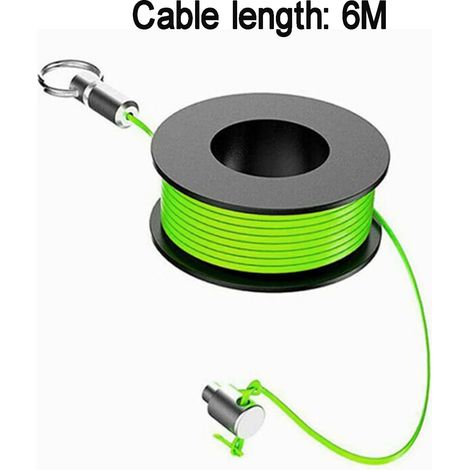 Extracteur de fil magnétique, Ensemble d'extracteurs de câbles magnétiques de 4 paquets avec fils magnétiques, cordes en nylon, câble de guide de fil magnétique outils de pêche fil