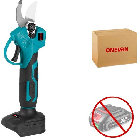 Tijeras de podar eléctricas, motor sin escobillas, diseño inalámbrico, color azul - Sin batería (1/2)