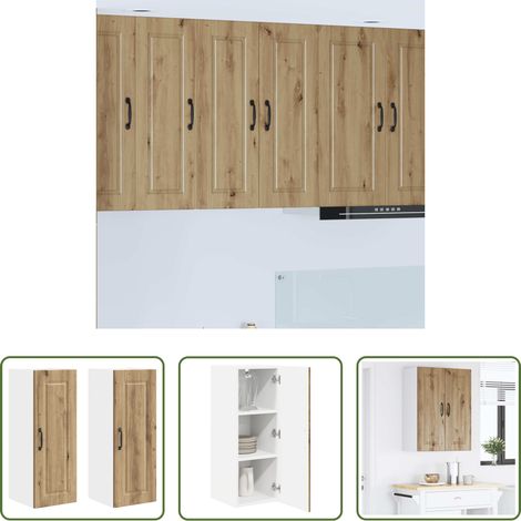 Holzschrank - Küchenschrank 2 pcs Artisan-Eiche 30 x 31 x 80 cm Holzwerkstoff (1/5)