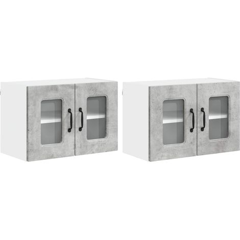 Maison Exclusive - Pannello lavastoviglie Kalmar 2 pcs Grigio cemento