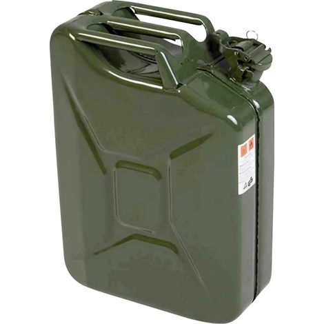 [GEBRAUCHT] B-Ware Hünersdorff Kraftstoffkanister Benzinkanister Metall Grün 20 Liter Un Zulassung