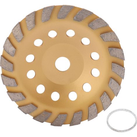 Disque diamanté turbo à meuler lisse anti-rouille, roue de coupe 180mm avec rondelle, alésage 22mm, couleur or. (1/5)