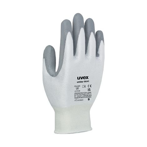 Gants de manutention Uvex taille 7, Résistance abrasion et coupures, Gris, blanc ( Prix pour 1 paire )