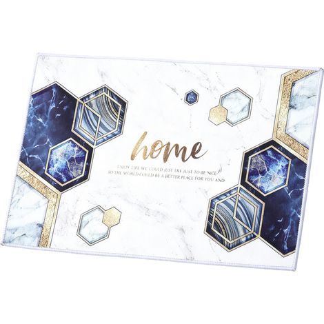 Tapis de sol anti-dérapant Matelassé doux cristal Absorption d'eau haute capacité Toile de feutre anti-infiltration Multifonction pour salon cuisine chambre salle de bain (1/5)