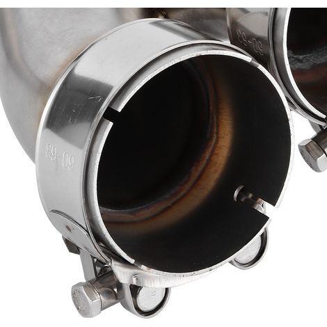 1 tube intermédiaire d'échappement, décatalysé, acier inoxydable 304, diamètre entrée 60-63 mm, sortie 45 mm, pour Yamaha YZF-R6 2009-2014 (1/5)