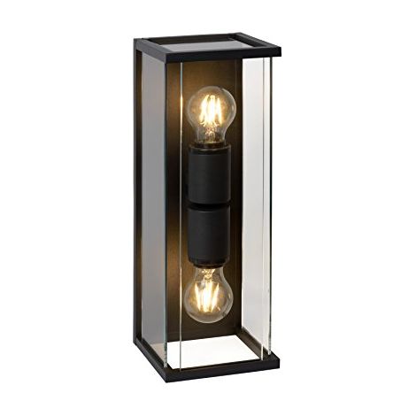 Lucide Claire â Lampada da parete esterna â IP54 â Nero, Vetro, nero, E27 15 wattsW 230 voltsV (1/4)