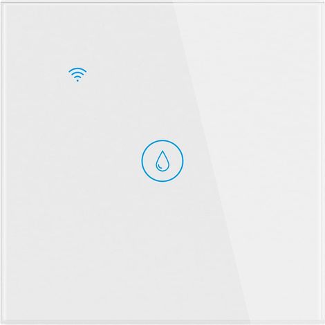 Interrupteur de Chauffe-Eau Sans Fil, Commande Vocale et APP, Écran Tactile, Panneau en Verre Anti-Humidité, Compatible Maison et Hôtel (20A 4000W, Blanc) (1/5)