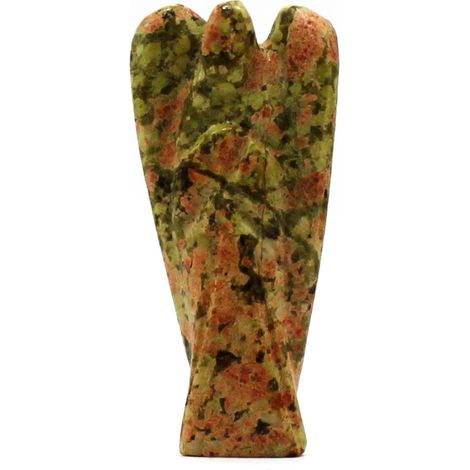 Ange en pierre précieuse sculptée à la main - Unakite- Vendu par 1 (1/4)