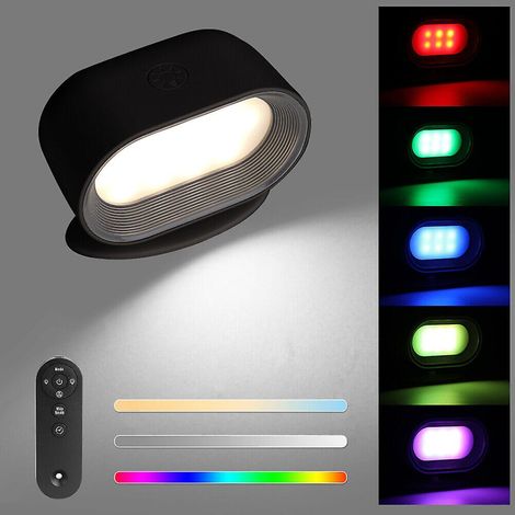 Applique murale LED magnétique sans fil avec télécommande à piles (1/5)