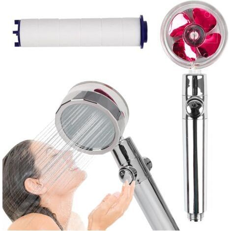 Wassersparender Propeller-Duschkopf, 360° drehbarer Handmassage-Duschkopf, Turbo-Duschkopf (1/5)