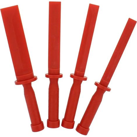 Grattoir pour contrepoids d'équilibrage de jantes, dissolvant d'adhésif pour pneus, grattoir de nettoyage de jantes, ensemble de 4 grattoirs en plastique (1/5)