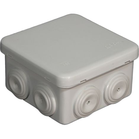 Quadratische, verschließbare, wasserdichte Verteilerdose - 7 Anschlüsse - IP55 - SUM'OHM 80x80x45