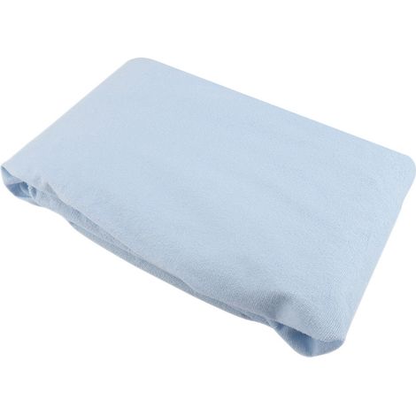 Protège-matelas imperméable et anti-acariens, drap-housse bleu 90 x 190 + 30 cm