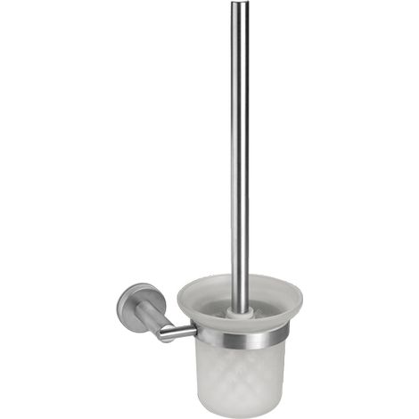 Porta scopino completo a muro acciaio inox Vema TIBER STEEL V17340 Satinato
