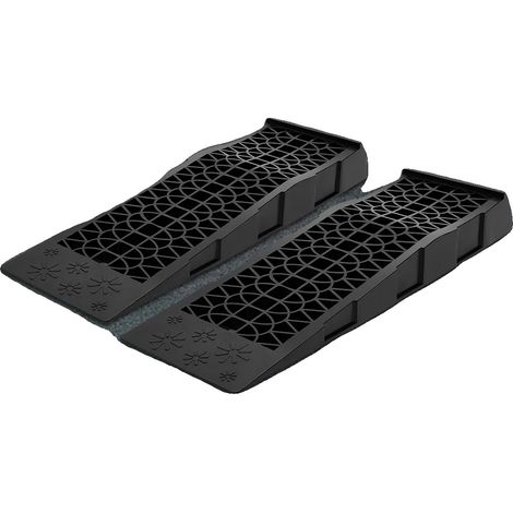 Rampas de servicio para automóviles, capacidad de carga de 3 toneladas, diseño antideslizante, color negro. (1/2)