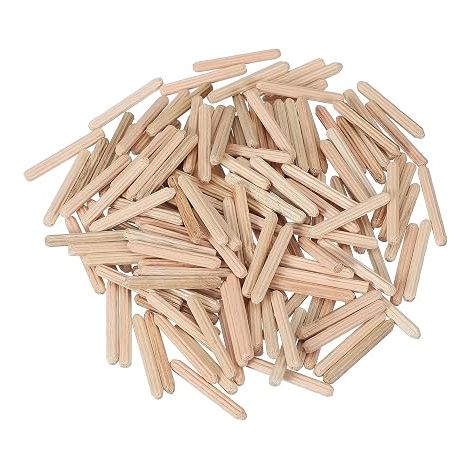 Grooved Wood Dowel Kit 4 mm x 30 mm Wood Trunnion for Carpentry Furniture Repair Wood Crafts