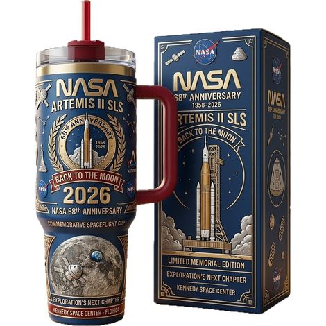 NASA Artemis II Back to the Moon - NASA Artemis II Insulated Water Bottle - NASA Insulated Water Bottle