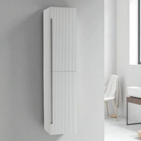 Colonna bagno reversibile h 160 cm Grigio Perla RIGHE (1/4)