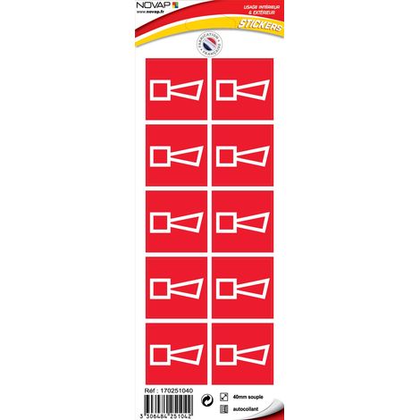 Planche 10 Pictogrammes 40X40mm - Avertisseur Sonore - 4251042