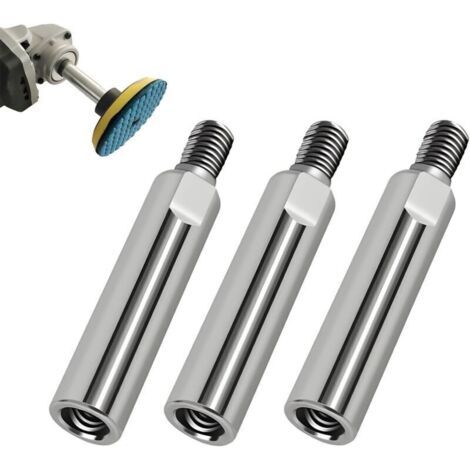 3 PCS M10 Extension de Meuleuse D'angle, Tige D'extension Rotative en Acier Inoxydable, Tige de Meuleuse D'angle Allongée, Accessoires de Polissage (1/4)