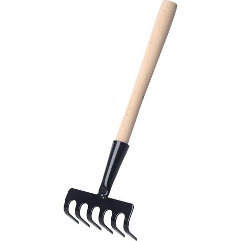 2pcs Râteau à Main Petit râteau de Jardin 6 dents (Râteau de jardin : 6 dents, Court) (1/4)