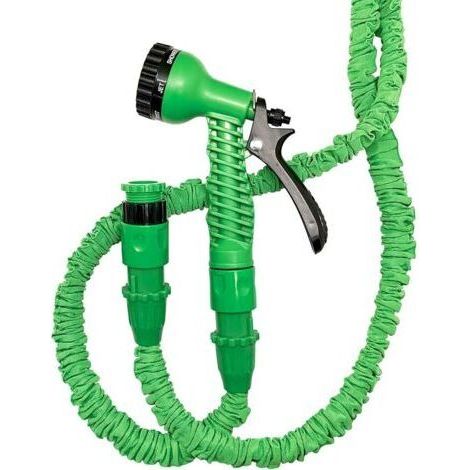 NALOOKAMIC Tuyau d'arrosage rétractable Tuyau d'arrosage rétractable (vert 7,5 m). (1/4)