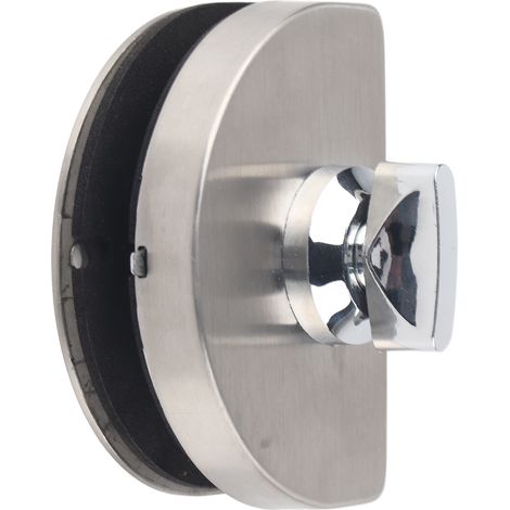 Serrure coulissante sans cadre en acier inoxydable 10-12 mm pour porte en verre simple, sans perçage, idéale pour salle de bain ou bureau. (1/5)