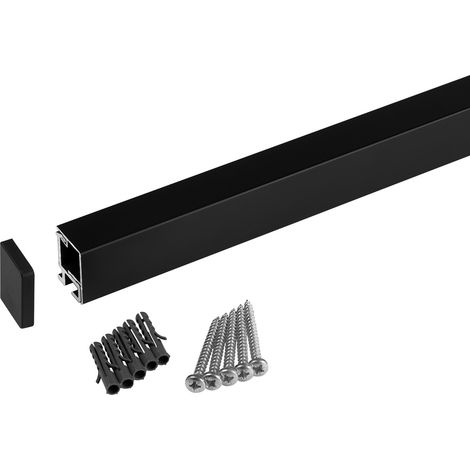 Kesseböhmer Linero MosaiQ EasyLine schwarz 900 x 22 x 29 mm Aluminium Küchenreling (1/5)