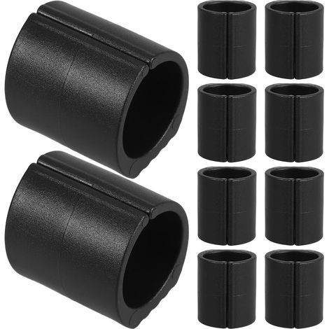 Lot de 12 protège-pieds chaise antidérapants en plastique noir, pour (1/5)