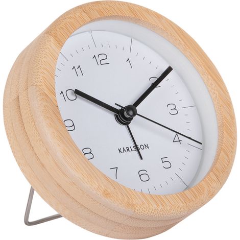 Wecker mit Bambusgehäuse NEAT, Ø 10 cm