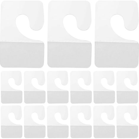 200 attaches autocollantes transparentes pour panneaux perforés de vente au détail-4.2X2.7CM-Transparent