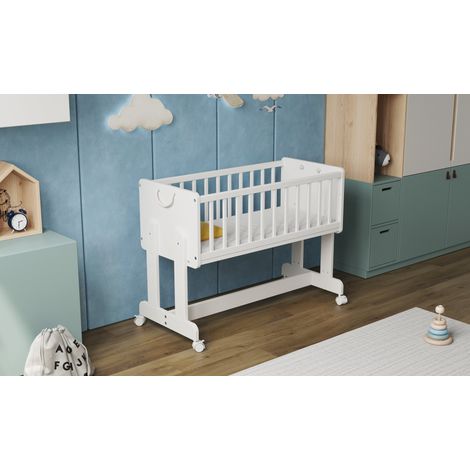 SmartCrib Smart 6in1 Bedside Crib 90x40cm with Aloe Vera Quilted mattress (White)