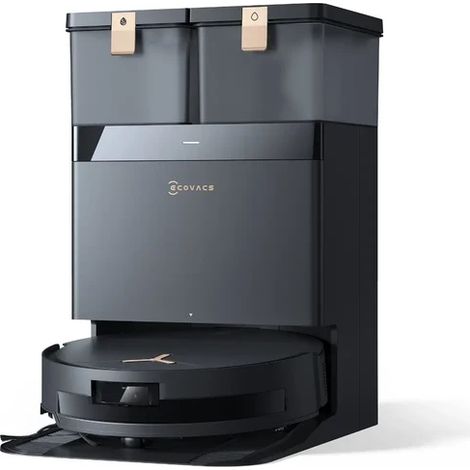 ECOVACS Deebot T50 Max Pro Omni Aspirateur robot avec fonction de lavage, 18 500 Pa, ZeroTangle 2.0, Nettoyage en profondeur des tapis, Brosse latérale extensible et module de lavage, Nettoyage à l'ea (1/4)
