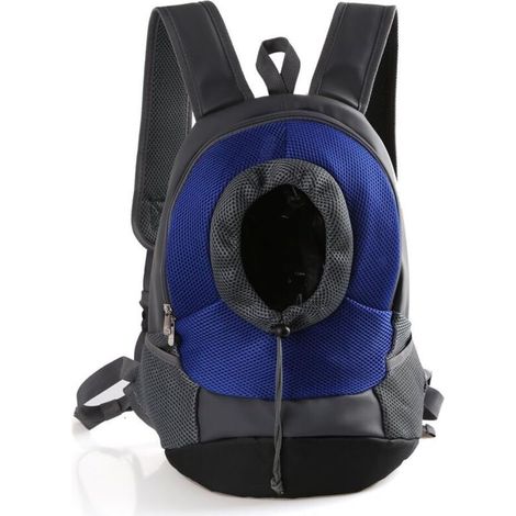 Sac à Dos Respirant Confortable pour Animaux de Compagnie pour Faire du vélo, Faire de la randonnée, Voyager, Faire du Shopping (L Size, Blue)-Fei Yu (1/4)