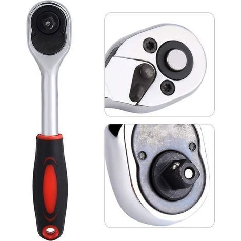 Cliquet Étanche Haute Performance 1/4 Pouces pour Embouts de Tournevis et Douilles – Outil Pratique pour Voiture et Vélo (1/3)