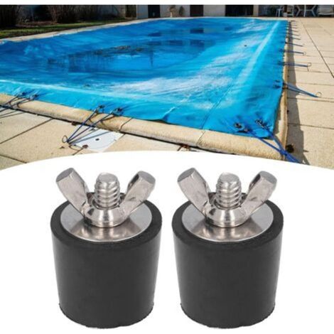 2 Stück Pool Gummi Stopfen, 25mm Schwarzer Konischer Überwinterungsstopfen, Frostschutz Leckage Stopfen für Pool Ersatzteile