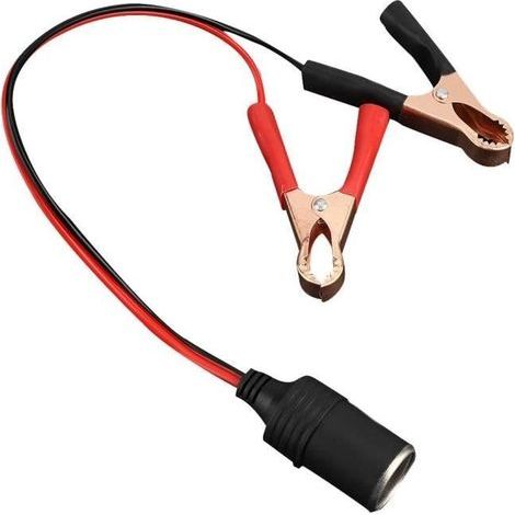 Drfeify Zigarettenanzünderstecker auf Batterieklemmen-Adapter, Kfz-Zigarettenanzünder-Buchse auf Batterieklemmenkabel (1/4)