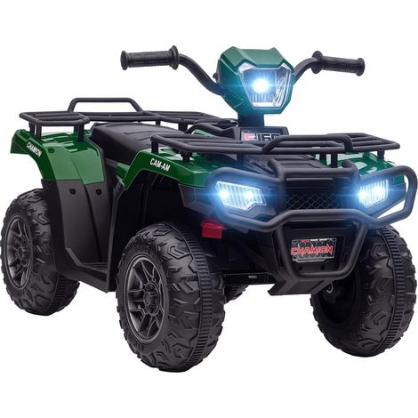 Quad pour enfants de 3 à 6 ans avec 3 phares LED, vitesse maximale de 4 km/h et autonomie de 50 minutes, dimensions : 88 x 45 x 50 cm