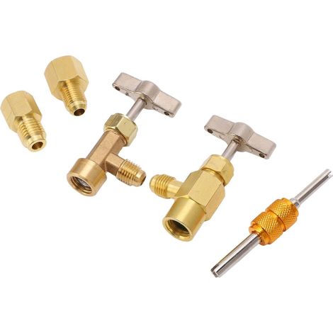 Vanne de Distributeur Réfrigérant avec Adaptateur Pompe à Vide (1/4)