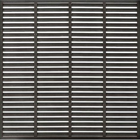 Maison Exclusive - Lamellenzaun WPC 180x180 cm Dunkelgrau (1/5)