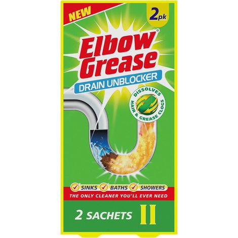 Polvere Elbow Grease per sturare tubi 2 x 25 g