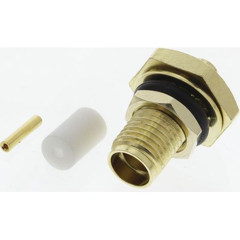 Connecteur coaxial RS PRO Femelle Droit, raccordement A sertir Montage panneau ( Prix pour 1 ) (1/2)