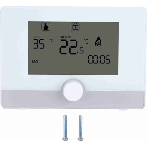 Thermostat programmable noir pour chaudière murale (1/5)